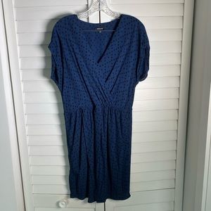 Madewell Square Dotted Blue Dress